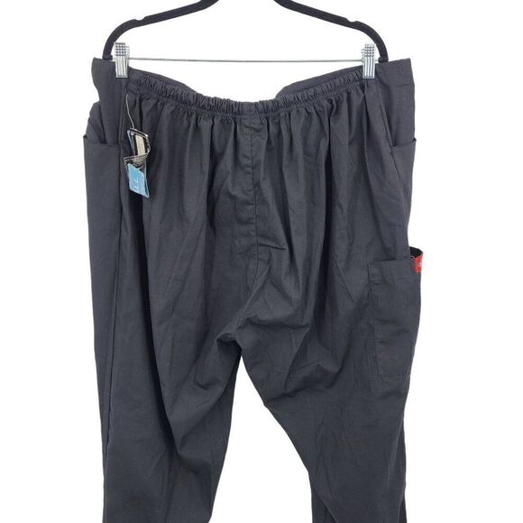 Dickies Black 2X TL Work Pant Elastic Drawstring Waist Pocket Lightweight Cotton - Picture 8 of 11